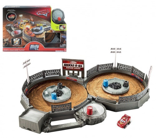 Disney Pixar Cars Mini Racers Crank and Crash Derby Playset DISNEY