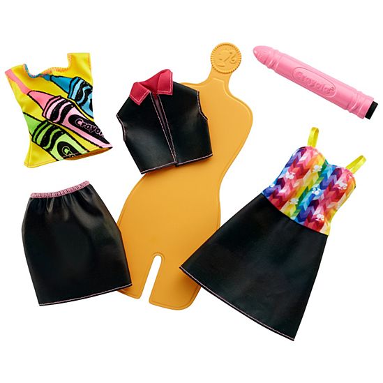 Barbie Crayola Rainbow Design Fashion Set BARBIE