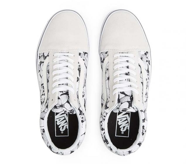 VANS | OLD SKOOL (BUTTERFLY) TRUE WHITE | BLACK VANS