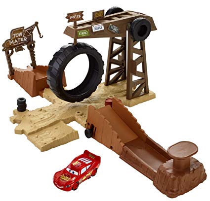 Disney Pixar Cars Smokey's Tractor Challenge Playset DISNEY