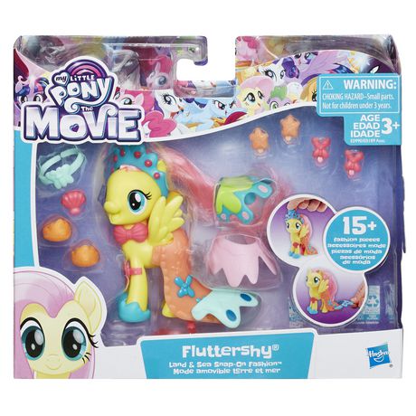 My Little Pony the Movie Fluttershy Land and Sea Snap-On Fashion MY LITTLE PONY