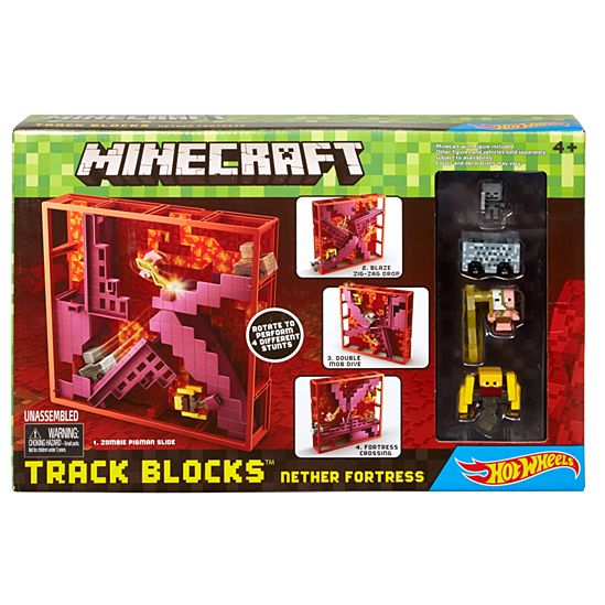 Minecraft Hot Wheels Track Blocks Nether Fortress Play Set HOT WHEELS