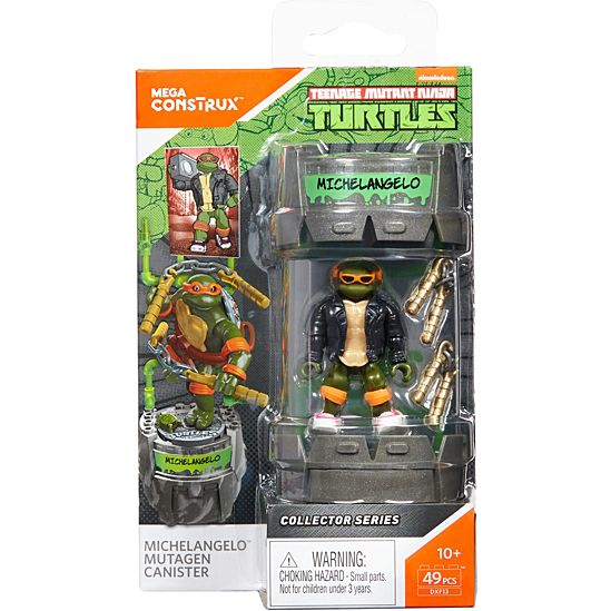 Mega Construx Teenage Mutant Ninja Turtles Classic Series Michelangelo Mutagen Canister TEENAGE MUTANT NINJA TURTLES