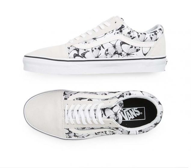 VANS | OLD SKOOL (BUTTERFLY) TRUE WHITE | BLACK VANS